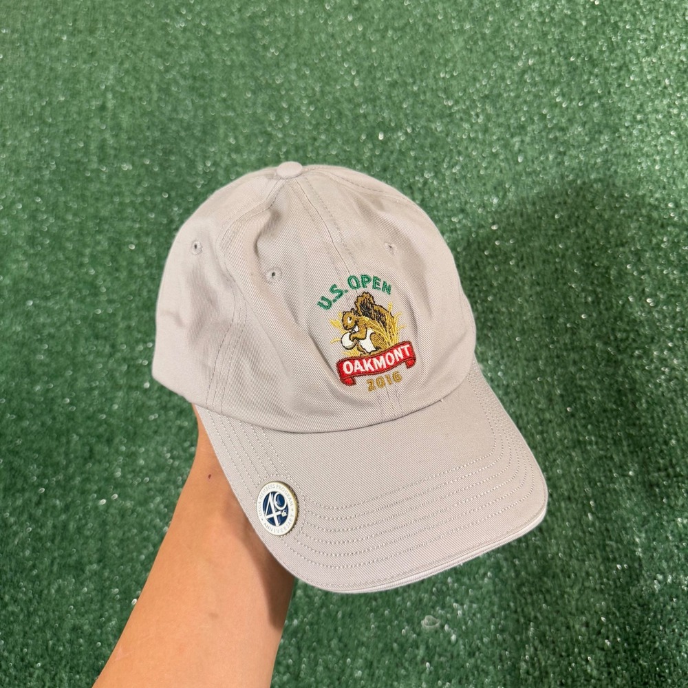 USGA Oakmont 2016 US Open Member Hat Tan Adjustable Golf Cap 0213